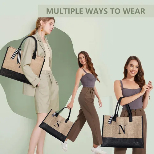 Vista 14 de BeeGreen Bolsa personalizada para mujeres, mamá, profesora, amigas, hermana, bolsas de regalo con bolsa de Comestic