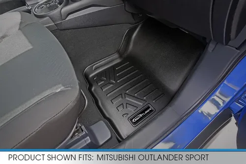 Vista 3 de SMARTLINER Juego de tapetes de piso de primera fila para Mitsubishi Outlander 2011-2013