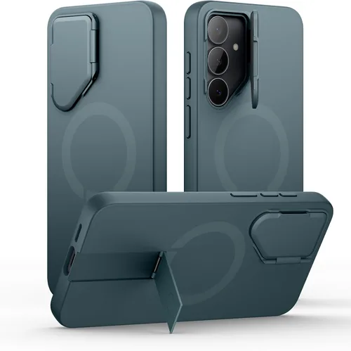 Vista 21 de SURITCH Funda para teléfono Samsung Galaxy S26 Plus, cubierta protectora magnética con cubierta de cámara y soporte de metal ajustable para Galaxy