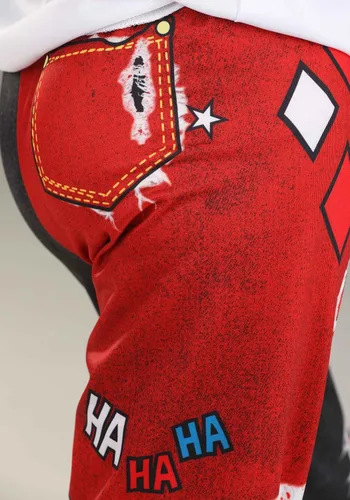 Vista 5 de Disfraz de Harley Quinn Suicide Squad para niña, overol de bufón para traje de súper villano, cosplay de cómic y Halloween