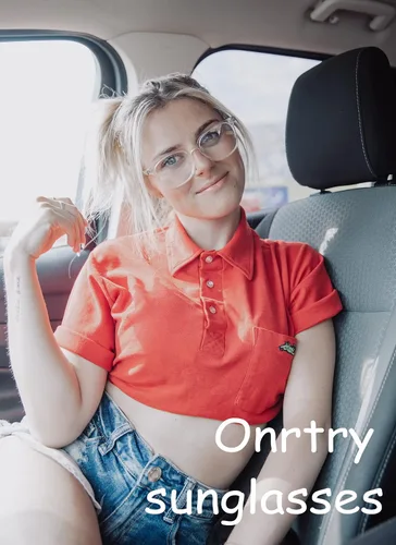 Vista 2 de Onrtry Gafas sin receta para hombres y mujeres, lentes transparentes cuadradas