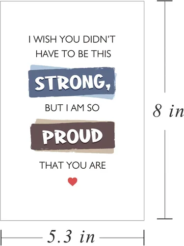Vista 2 de Tarjeta de ánimo, tarjeta de simpatía sinceramente para amigo mejor amiga, tarjeta I'm So Proud That You, regalo de empatía para pacientes con cáncer