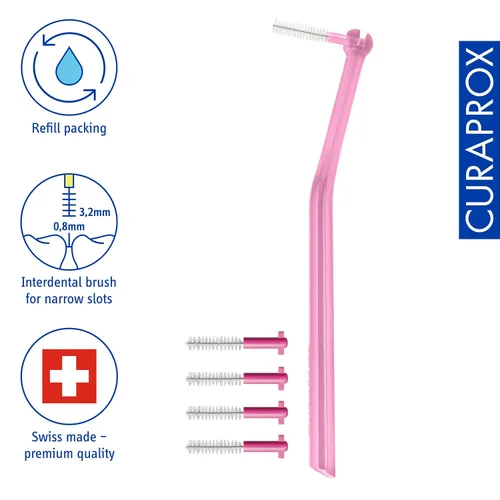 Vista 2 de Curaprox Prime Plus - Cepillos interdentales CPS 08 con 5 cepillos, 0.031 in a 0.126 in