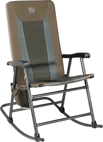 Vista 4 de TIMBER RIDGE Mecedora acolchada plegable y silla reclinable para patio con reposacabezas ajustable
