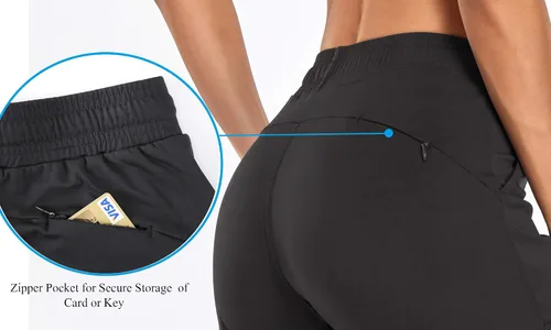 Vista 72 de Oalka - Pantalones deportivos para mujer, con cintura alta y bolsillos, para hacer deporte, yoga y entrenar