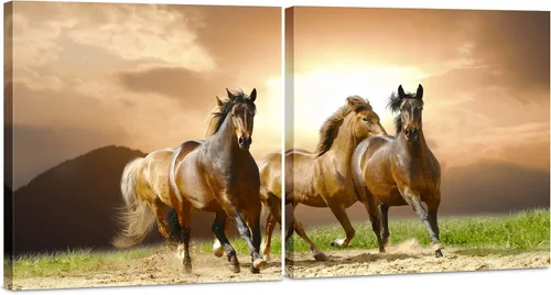 Vista 12 de Lienzo decorativo para pared, juego de 2 piezas, impresiones decorativas con múltiples paneles divididos, imagen de café latte de 24 x 24 pulgadas