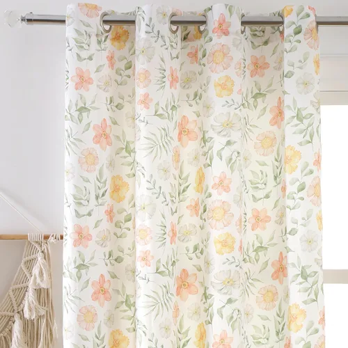 Vista 13 de naturetalk Cortinas de privacidad con patrón floral mixto, no se transparentan, cortinas lisas y sedosas con ojales plateados antiguos en la parte