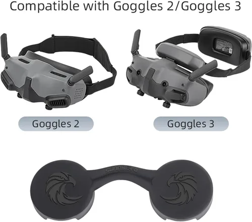 Vista 4 de Cubierta acolchada para lentes DJI 3 y gafas 2, funda protectora de silicona a prueba de polvo compatible con G2 Avata2 / Flip G3 VR accesorios