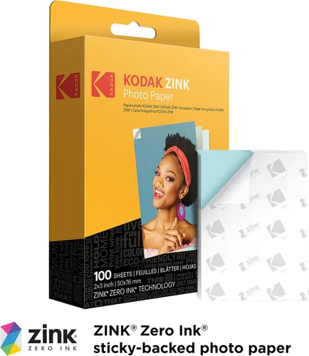 Vista 3 de Kodak - Papel fotográfico Zink prémium de 2 x 3 (150 hojas) para cámaras e impresoras Kodak PRINTOMATIC, Smile & Step