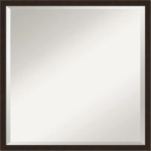 Vista 9 de Amanti Art Espejo de pared marrón de 26 x 22 pulgadas, espejo rectangular de baño de Alejandría marrón rústico para decoración de pared, sala