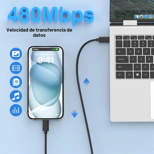 Vista 7 de Matsusho Cargador para iPhone 17, 16, 15, carga rápida, 10 pies, paquete de 2 cargadores de pared USB C de 20 W con cable de carga tipo C de 10 pies