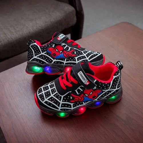 Vista 3 de RAYCHY Zapatos iluminados LED de malla ligera transpirable para niños pequeños