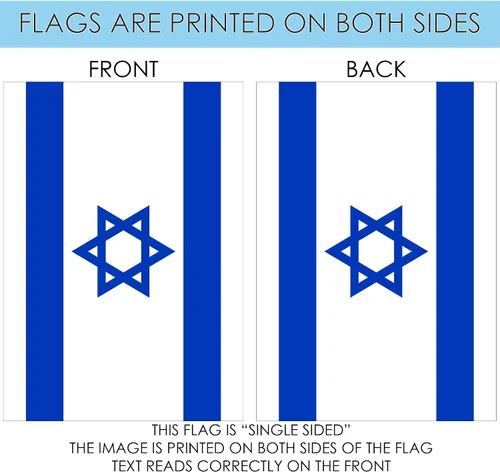 Vista 5 de Toland Home Garden 1010641 Bandera de Israel decorativa de 28 x 40 pulgadas