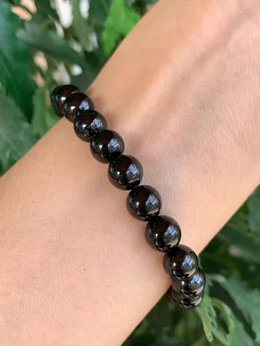 Vista 6 de GAF TREASURES Pulsera de cuentas de cristal, pulsera de piedras preciosas elásticas auténticas, cristales curativos, regalo para hombres y mujeres