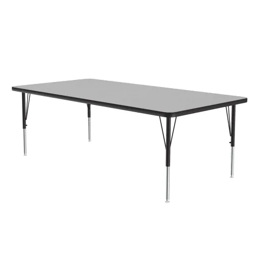 Vista 26 de Correll Mesa de Actividades Rectangular para Aula de 24"x36", Altura Ajustable (19"-29"), Granito Negro Laminado Térmico Fusionado Duradero