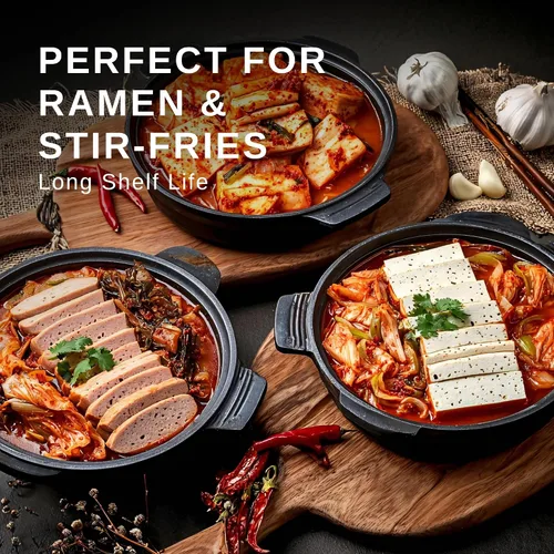 Vista 5 de Spicy Premium Kimchi Repollo Napa [bolsa de tamaño divertido] – [Original] – (sin gluten, keto, vegano) 0 grasa/0 azúcar/0 colesterol Kimchi
