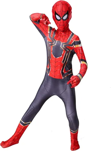 Vista 3 de SDORPFLK Disfraz de superhéroe para niños, disfraz de elastano para Halloween y cosplay