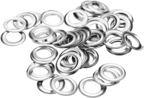Vista 6 de 400 unidades, 10 colores, ojales de metal de 0.197 in y ojales con caja de almacenamiento de herramientas de instalación para ropa, zapatos, bolsa
