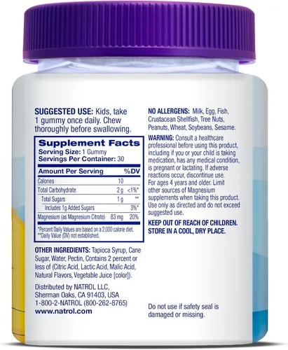 Vista 10 de Natrol Gomitas de citrato de magnesio para niños, calma y relaja suavemente las mentes y cuerpos pequeños, además de apoyar la relajación y función