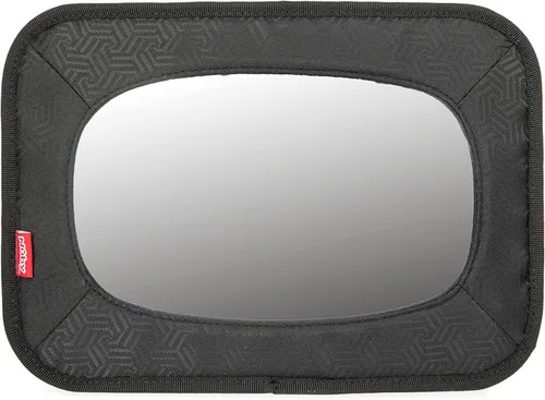 Vista 9 de Nuby Espejo de bebé para asiento trasero con correas totalmente ajustables, resistente a los golpes, se instala en segundos, color negro