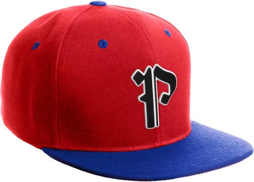 Vista 544 de Daxton Gorra clásica con visera de billete plano con letras del alfabeto inglés antiguo de la A a la Z