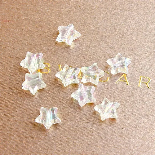 Vista 5 de 400 cuentas de corazón de acrílico AB para hacer joyas, bonitas cuentas para collares, cuentas espaciadoras estéticas únicas, abalorios a granel