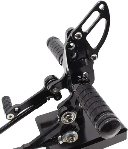 Vista 6 de Krace Estriberas para motocicleta, reposapiés, pedales de cambio de freno, tablas ajustables para Ducati STREETFIGHTER 848 1100, color negro