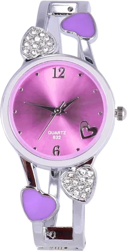 Vista 9 de ele ELEOPTION Reloj de pulsera para mujer, pulsera de cuarzo con esfera redonda de diamantes de imitación, correa de acero inoxidable, con caja