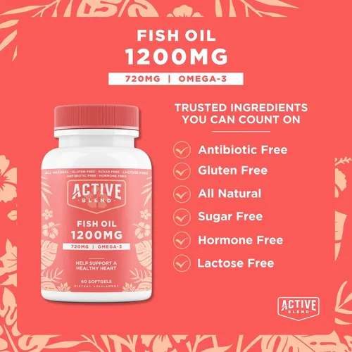 Vista 2 de Aceite de pescado omega-3 – 1250 mg de triple fuerza con 690 mg de EPA y 260 mg de DHA – capturado en la naturaleza, sin regusto a pescado – 60