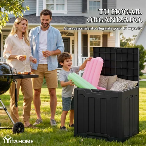 Vista 3 de YITAHOME Juego de 2 cajas de cubierta de 31 galones Negro