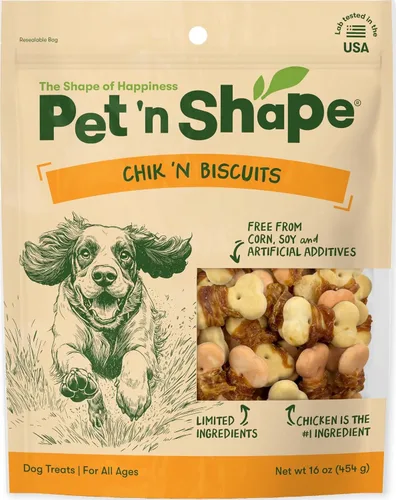 Vista 9 de Pet 'n Shape Chik 'n Apple Jerky - Golosinas para perros envueltas naturales – 16 onzas