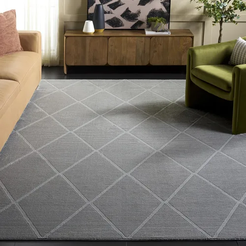 Vista 26 de SAFAVIEH - Alfombra de colección Revive, 9' x 12', beige, diseño enrejado, no se desprende y de fácil cuidado, ideal para áreas de alto tráfico
