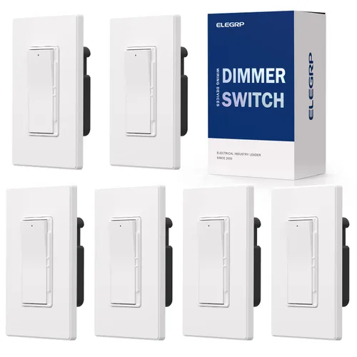 Vista 12 de ELEGRP Interruptor digital de atenuación de luz para luces LED / CFL regulables de 300 W e incandescente/halógeno de 600 W, interruptor de luz LED
