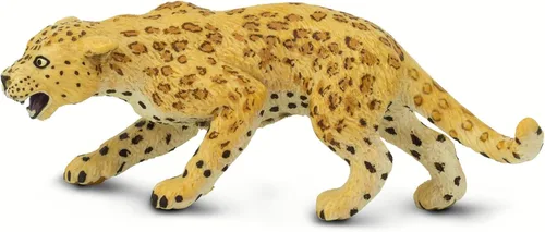 Vista 3 de Safari Ltd. Figura de juguete de leopardo, realista, pintada a mano, modelo de 5 pulgadas, juguete educativo seguro para niños, niñas y niños a