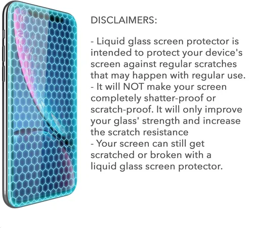 Vista 7 de LUVVITT Paquete de 2 protectores de pantalla de vidrio líquido y protector de lente