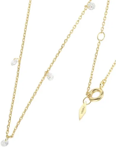 Vista 2 de Fossil - Collar con colgante de acero inoxidable en tono dorado para mujer