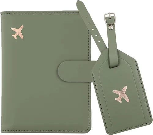 Vista 14 de Melsbrinna Rfid - Soporte para pasaporte para mujeres y hombres, juego de etiqueta de maleta de viaje, bonita cartera de pasaporte con ranuras