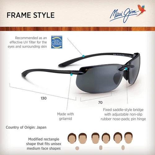 Vista 6 de Maui Jim Men's and Women's Banyans Polarized Rimless Reading Sunglasses
