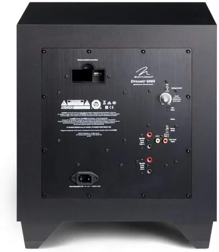 Vista 3 de MartinLogan Dynamo - Subwoofer de 600 x 10 pulgadas y 120 vatios con aplicación de control submarino, color negro