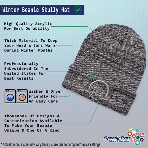 Vista 39 de Gorro de invierno para hombres y mujeres, gorro de acrílico con texto personalizado personalizado
