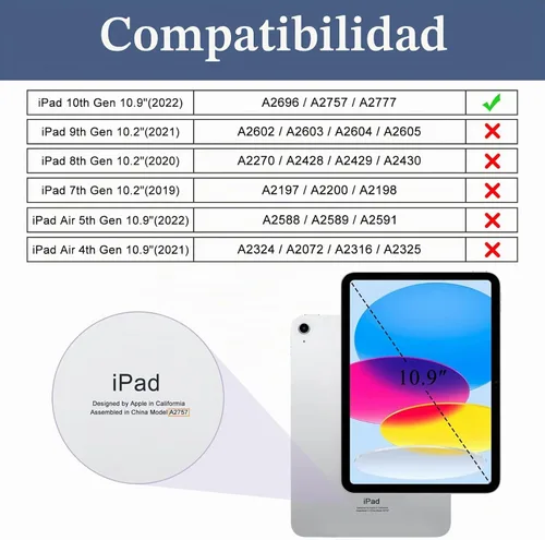 Vista 2 de Soke Funda giratoria para iPad (A16) de 11ª generación 2025, iPad de 10ª Lila Púrpura