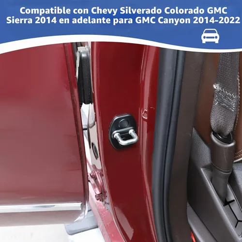 Vista 4 de RT-TCZ Cubierta para pestillo de cerradura de puerta Silverado para Chevy Silverado/Colorado 2014-2022 para GMC Sierra/Canyon 2014-2022, accesorios