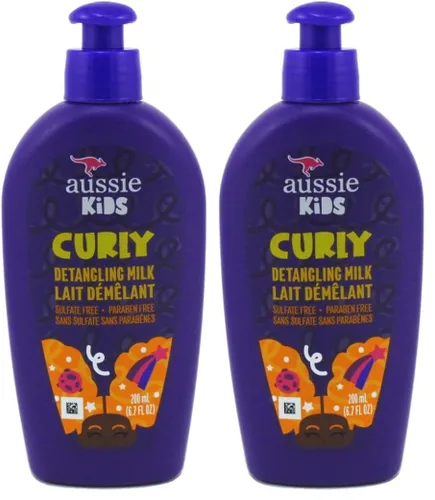 Vista 3 de Aussie Kids - Leche desenredante rizada para niños, 6.7 onzas (6.8 fl oz)