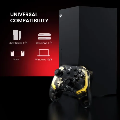 Vista 5 de GameSir Kaleid Flux Enhanced Wired Controller for Xbox, RGB Lighting and Hall Effect Joystick, Compatible with Xbox Series XS, Xbox One, Windows