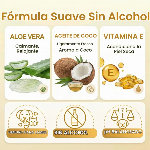 Vista 3 de Toallitas para orejas de perro de talla grande para perros y gatos, aroma a coco, 60