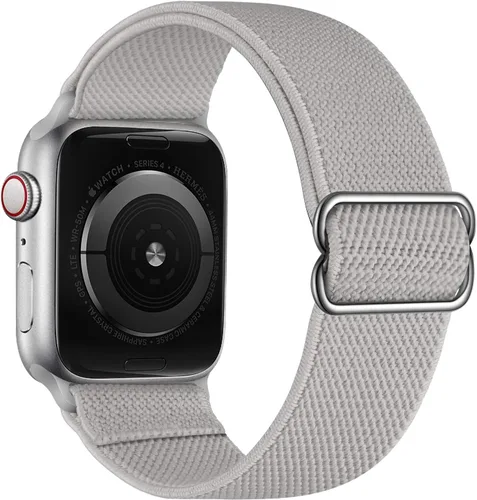 Vista 25 de OXWALLEN - Correa elástica Solo Loop de nailon y de tamaño XL, compatible con Apple Watch de 38 mm y 40 mm, correa trenzada, deportiva, ajustable