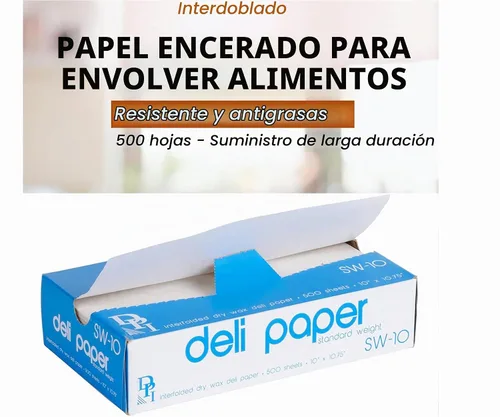 Vista 3 de Durable Packaging Papel de cera entrelazado de 10 "x 10 3/4