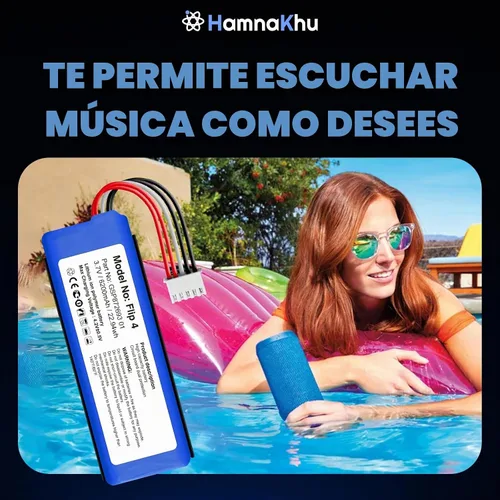 Vista 5 de Batería de repuesto para altavoz Flip 4 Bluetooth, Flip 4 Special Edition, GSP872693 01