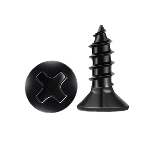 Vista 6 de Tornillos pequeños de madera M3x8mm, tornillos negros para madera, tornillo pequeño de cabeza plana Phillips, tornillos cortos de madera