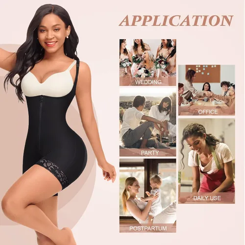Vista 6 de FeelinGirl Faja moldeadora para mujer, control de abdomen, talla grande, para levantamiento de glúteos y faja adelgazante de muslos